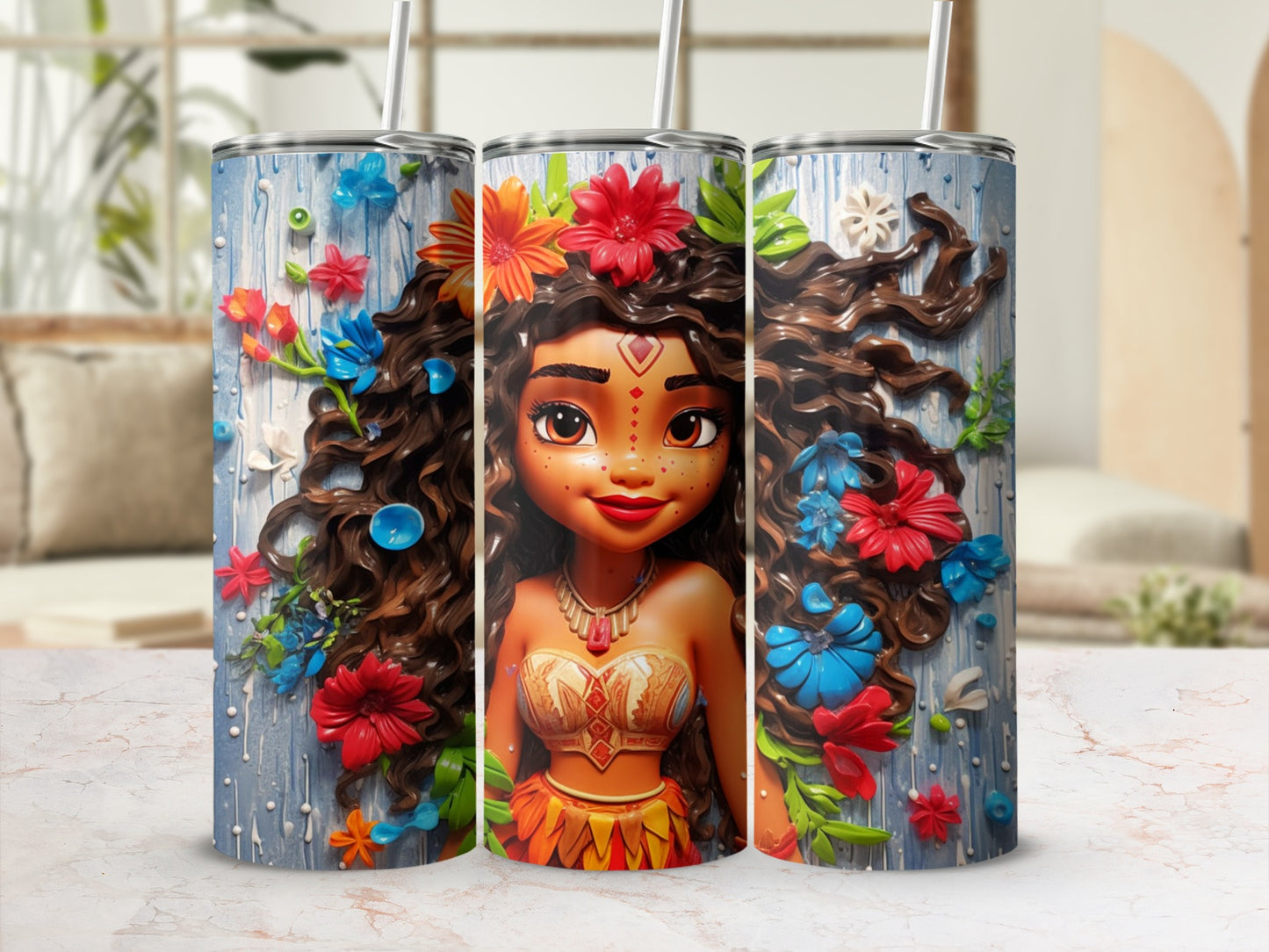 Colorful Character Illustration Stainless Steel Tumbler
