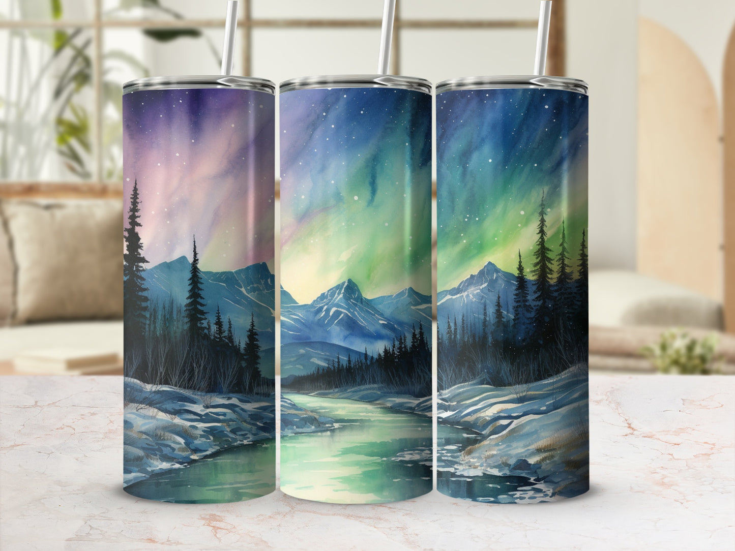 Stunning Aurora Borealis Tumbler Collection 20oz