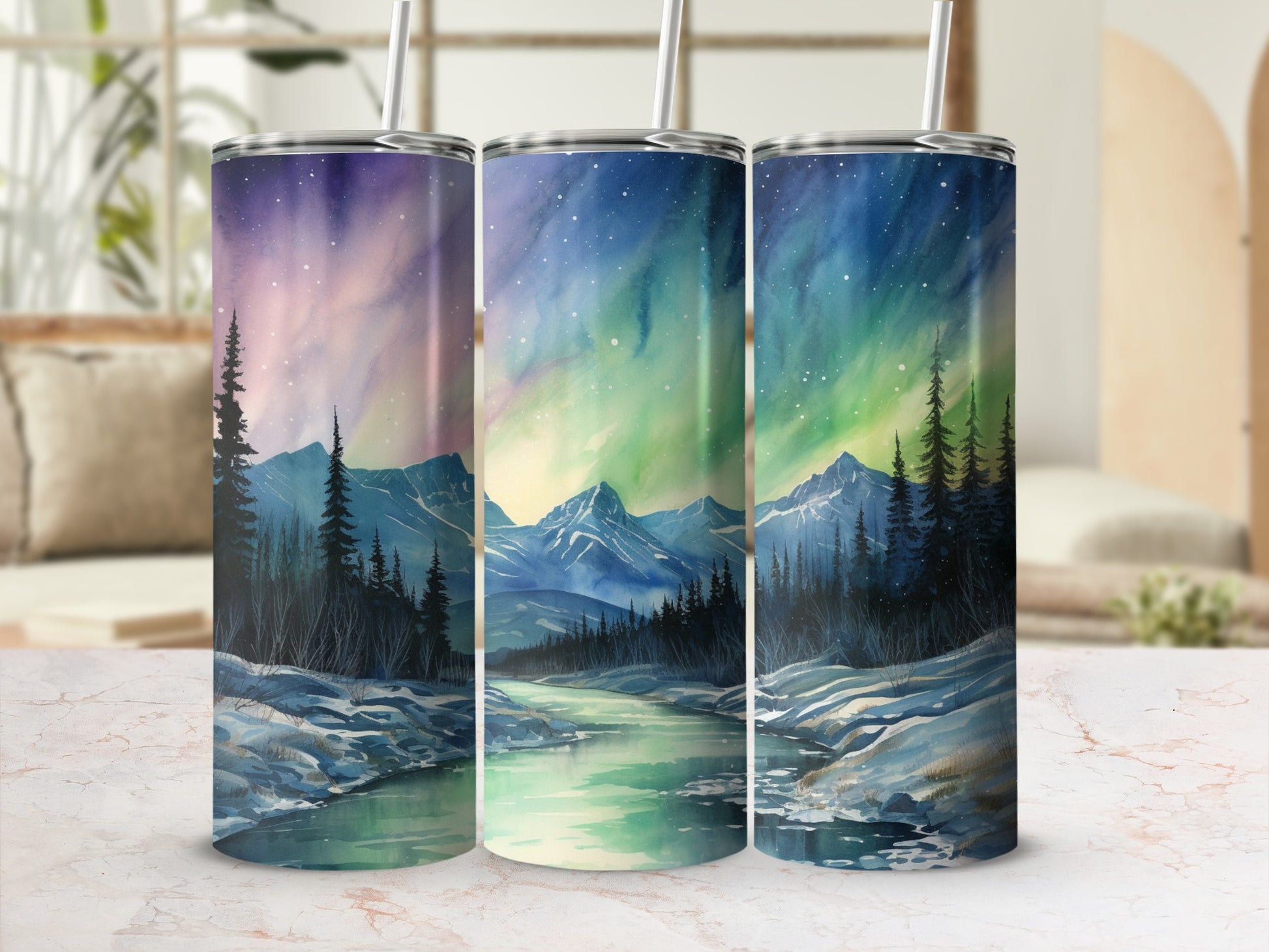 Stunning Aurora Borealis Tumbler Collection 20oz