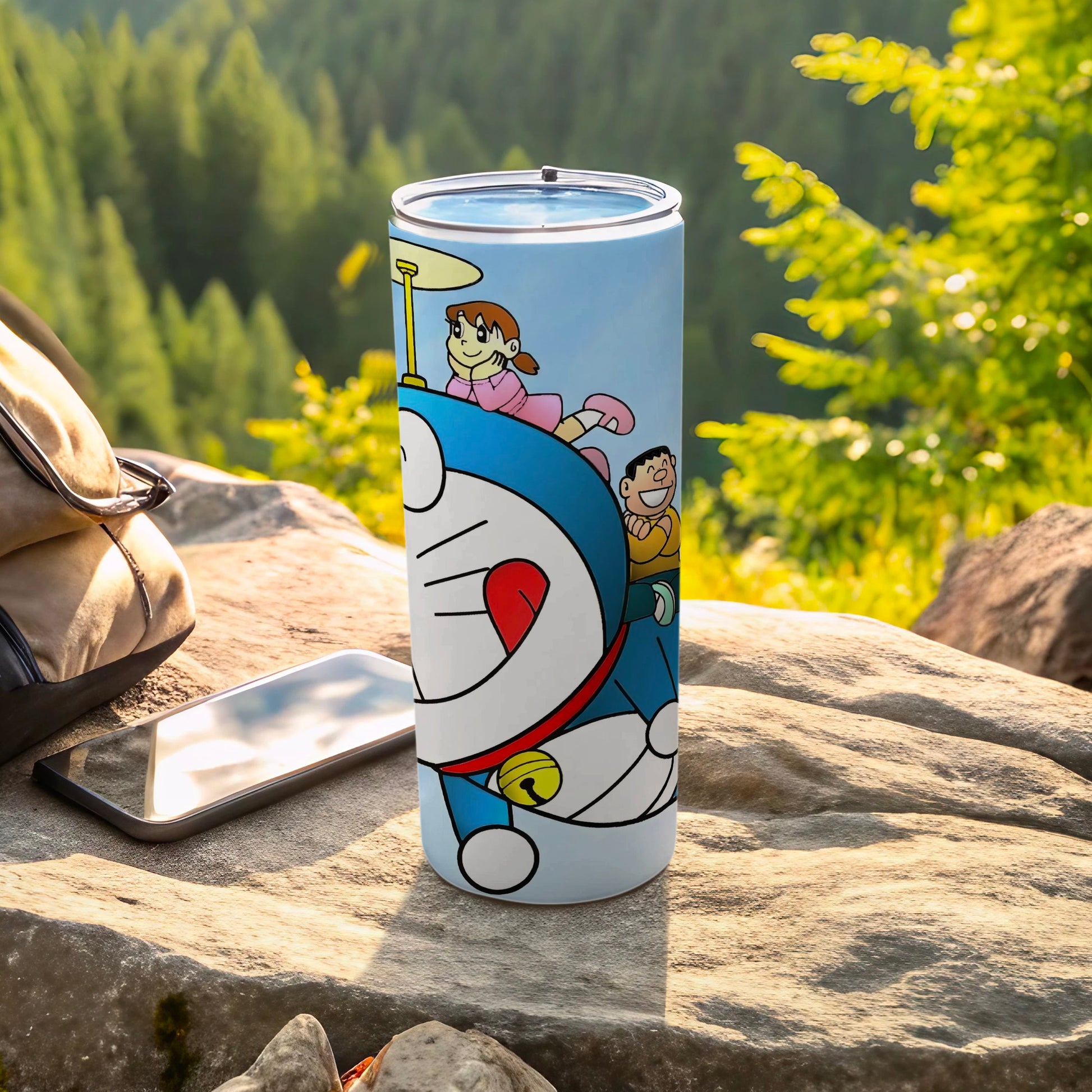 Colorful Tumbler with Cartoon Characters Design