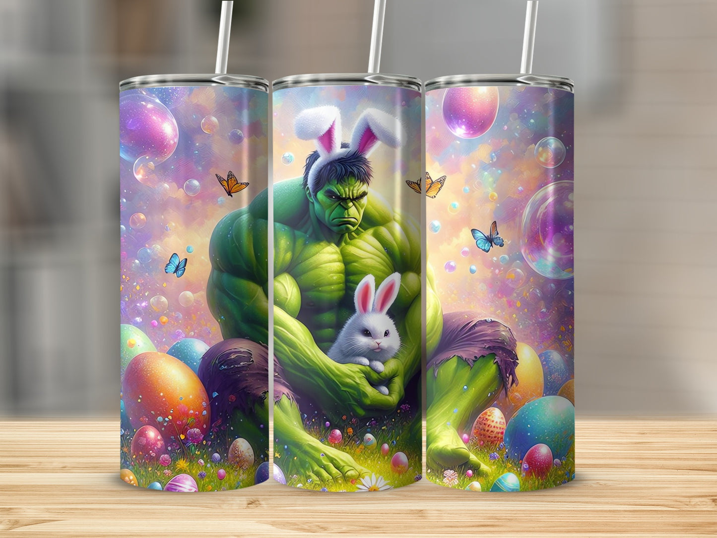 Hulk Bunny Rabbit Easter Eggs Colorful Bubbles product type