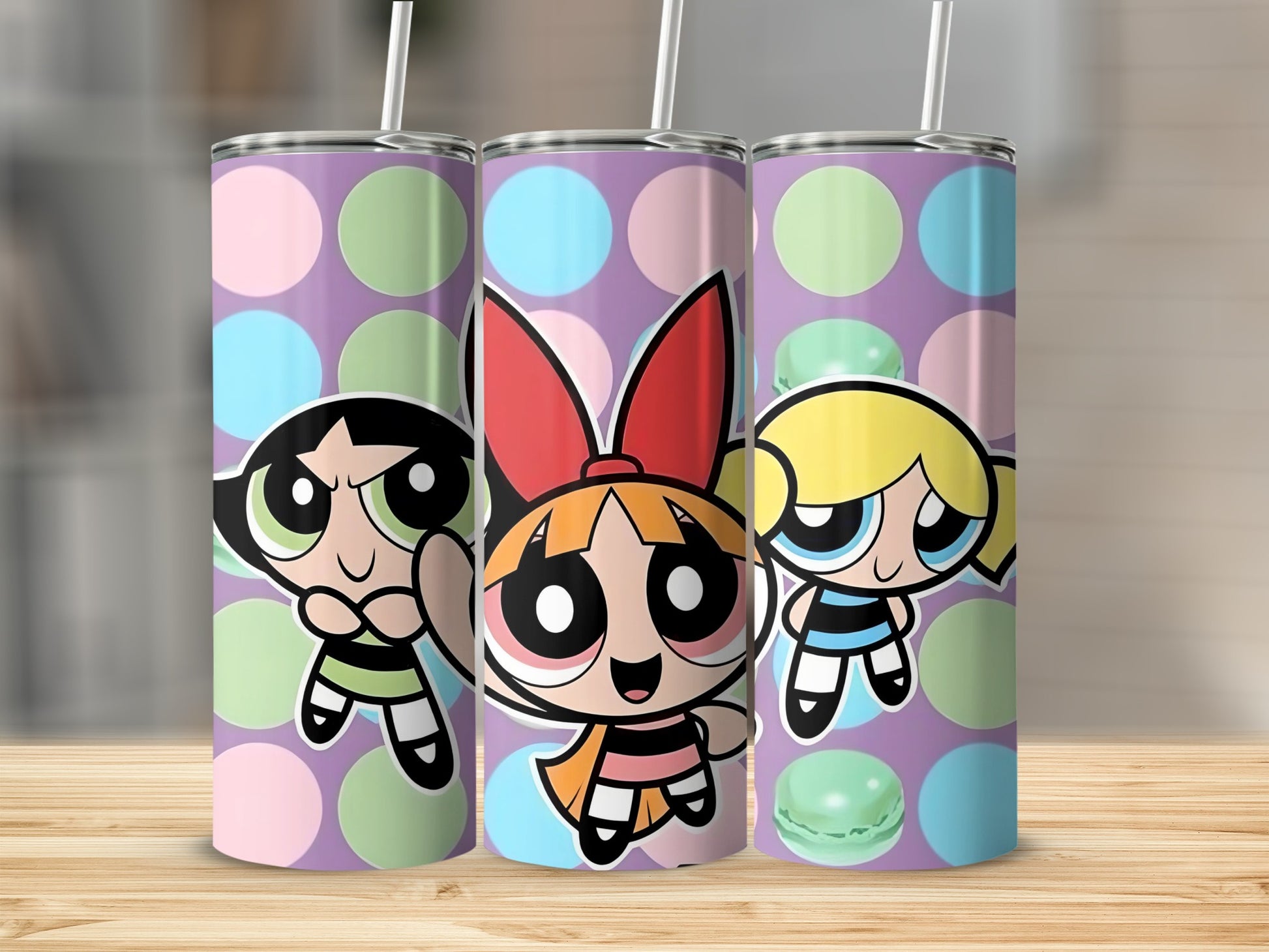 Cute Colorful Cartoon Character Tumbler Cup Design
