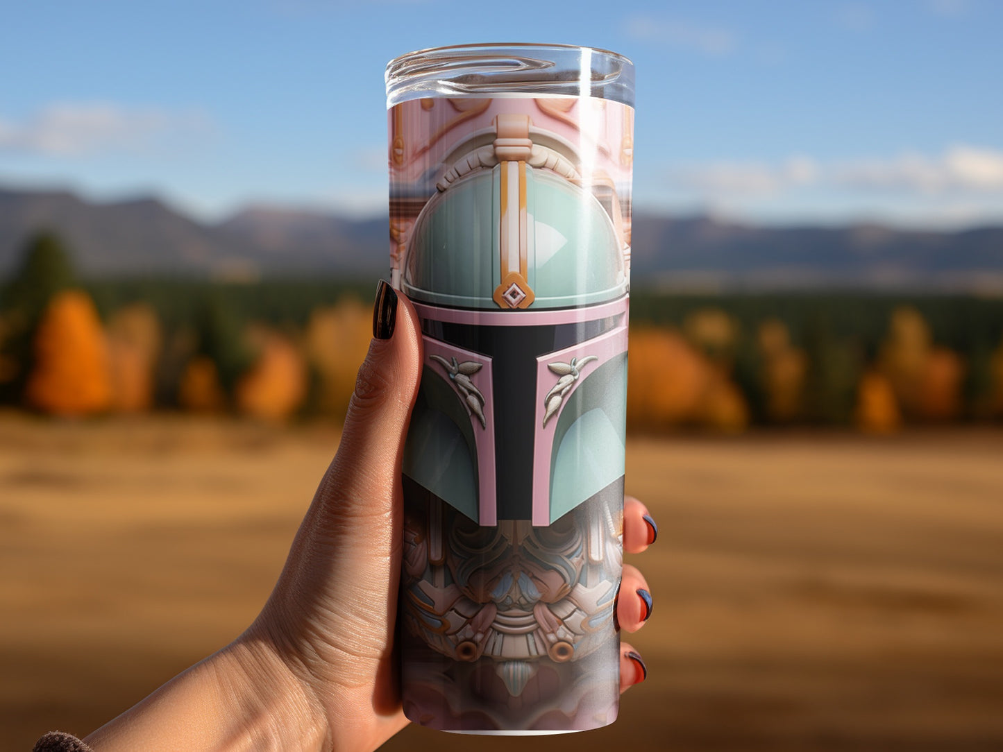 Mandalorian Inspired Tumbler for Unique Home Beverage