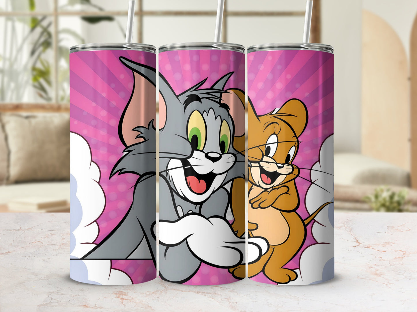 Tom and Jerry Tumblers Bright Cartoon Design Product