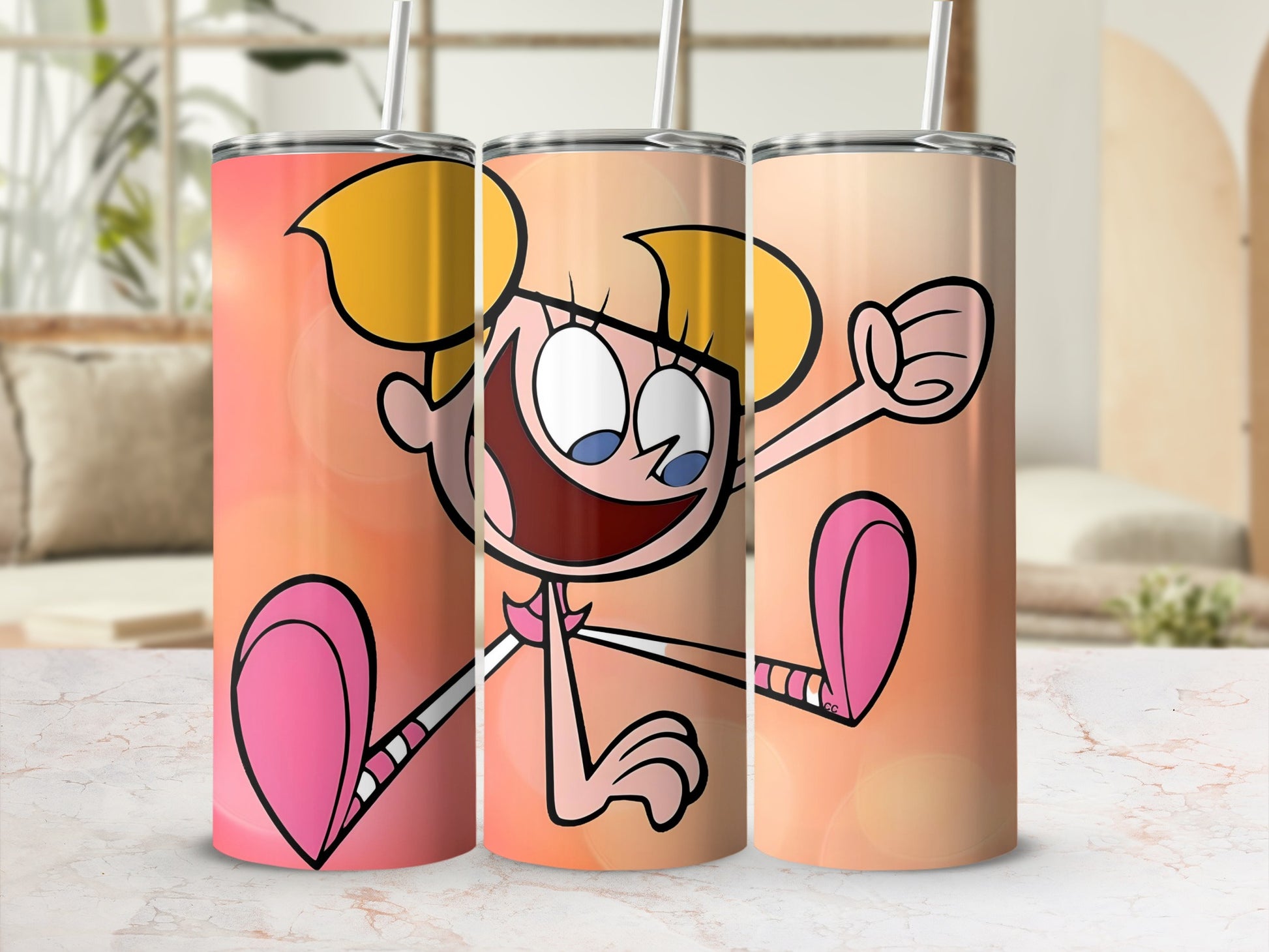Animated Cheerful Character Design Insulated Tumbler