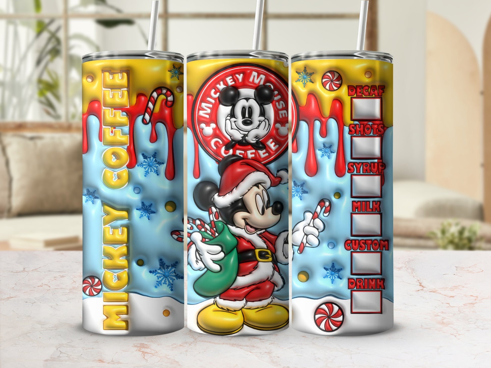 Mickey Mouse Coffee Customizable Drink Tumbler