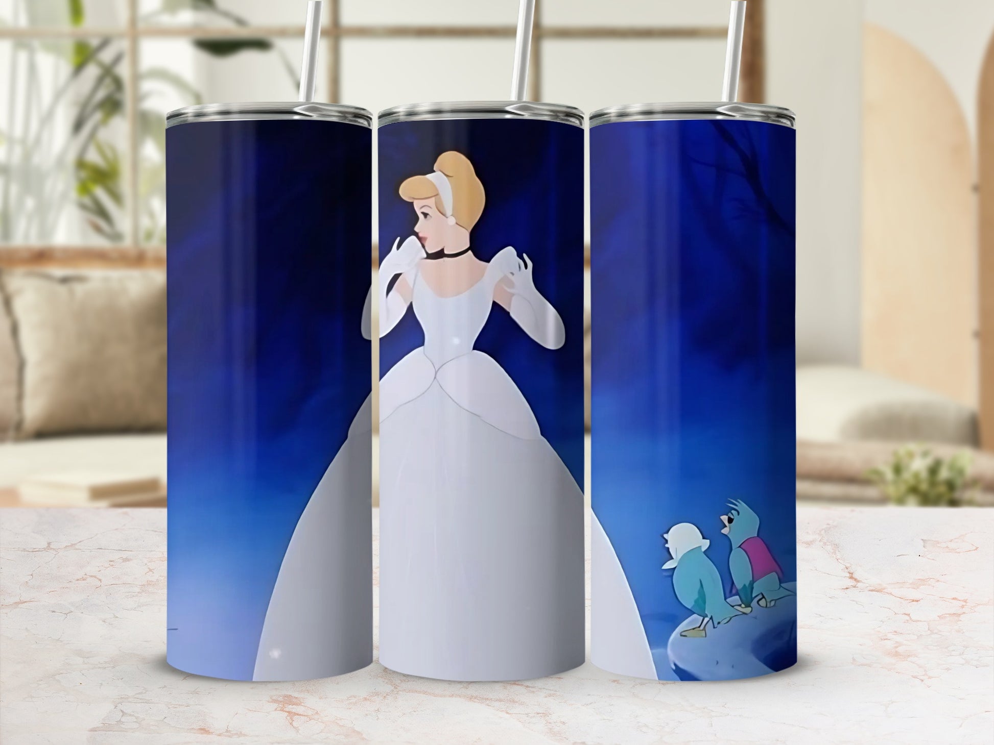 Enchanting Cinderella Scene Travel Tumbler Product
