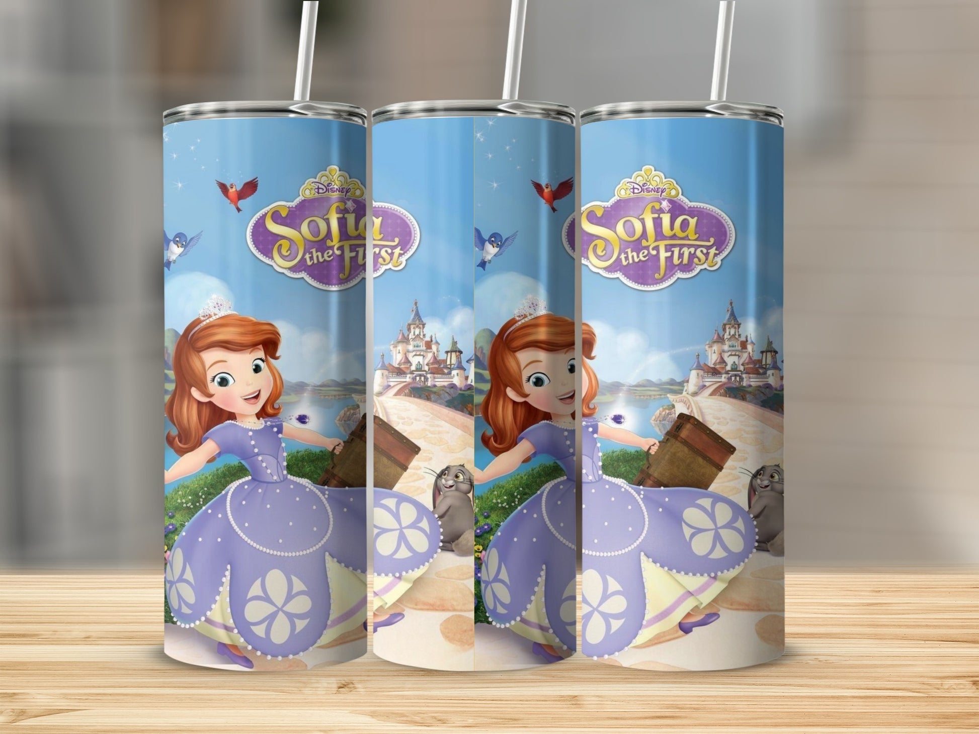 Sofia the First Tumbler with Straw Vacuum Insulated Cup