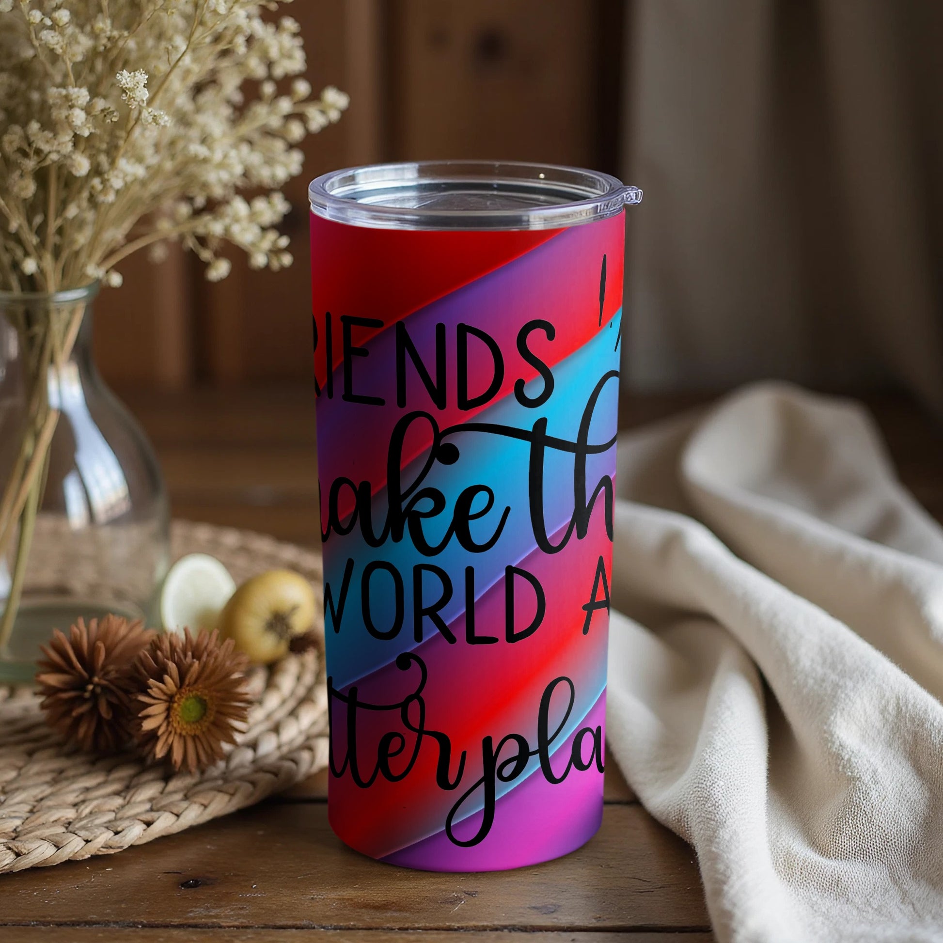 Colorful Inspirational Tumbler for Motivation Drinkware