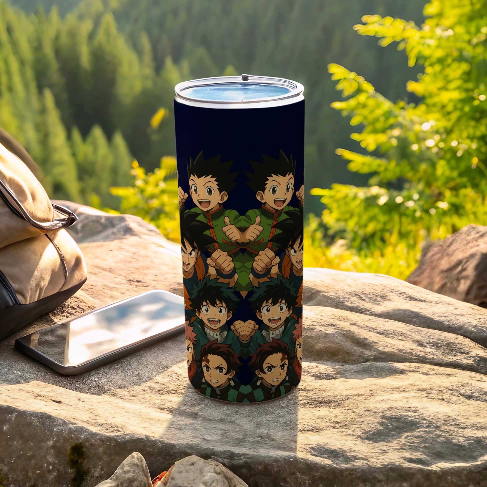 Anime Character Graphic Travel Tumbler for Adventure