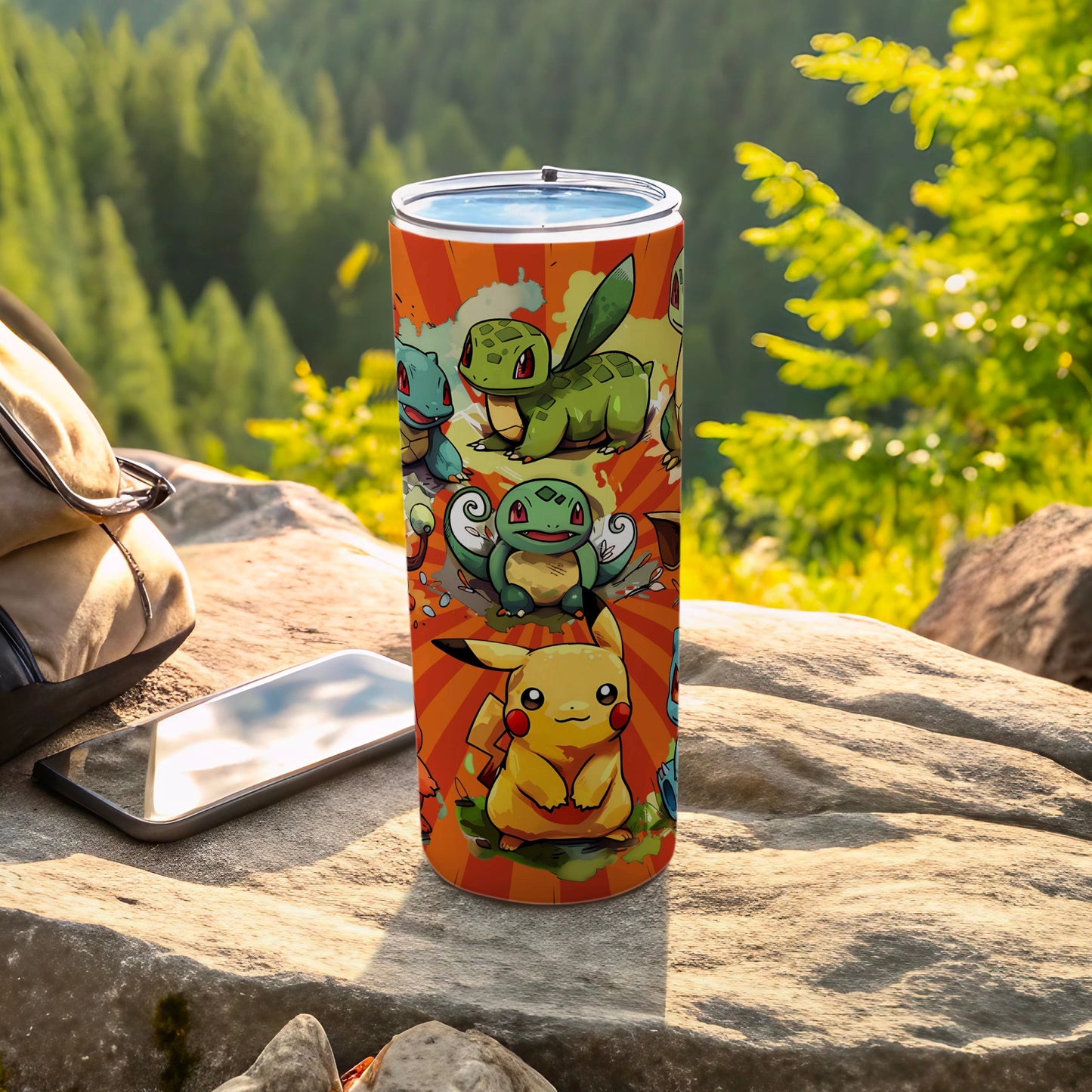 Vibrant Character-themed Tumbler for Outdoor Adventures