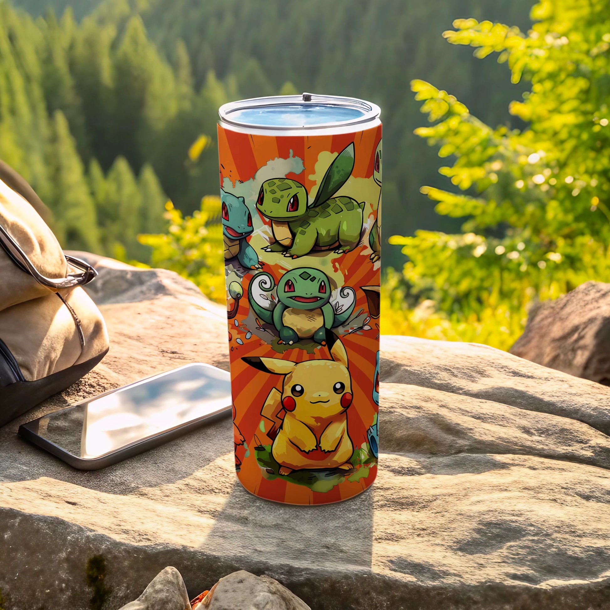Vibrant Character-themed Tumbler for Outdoor Adventures