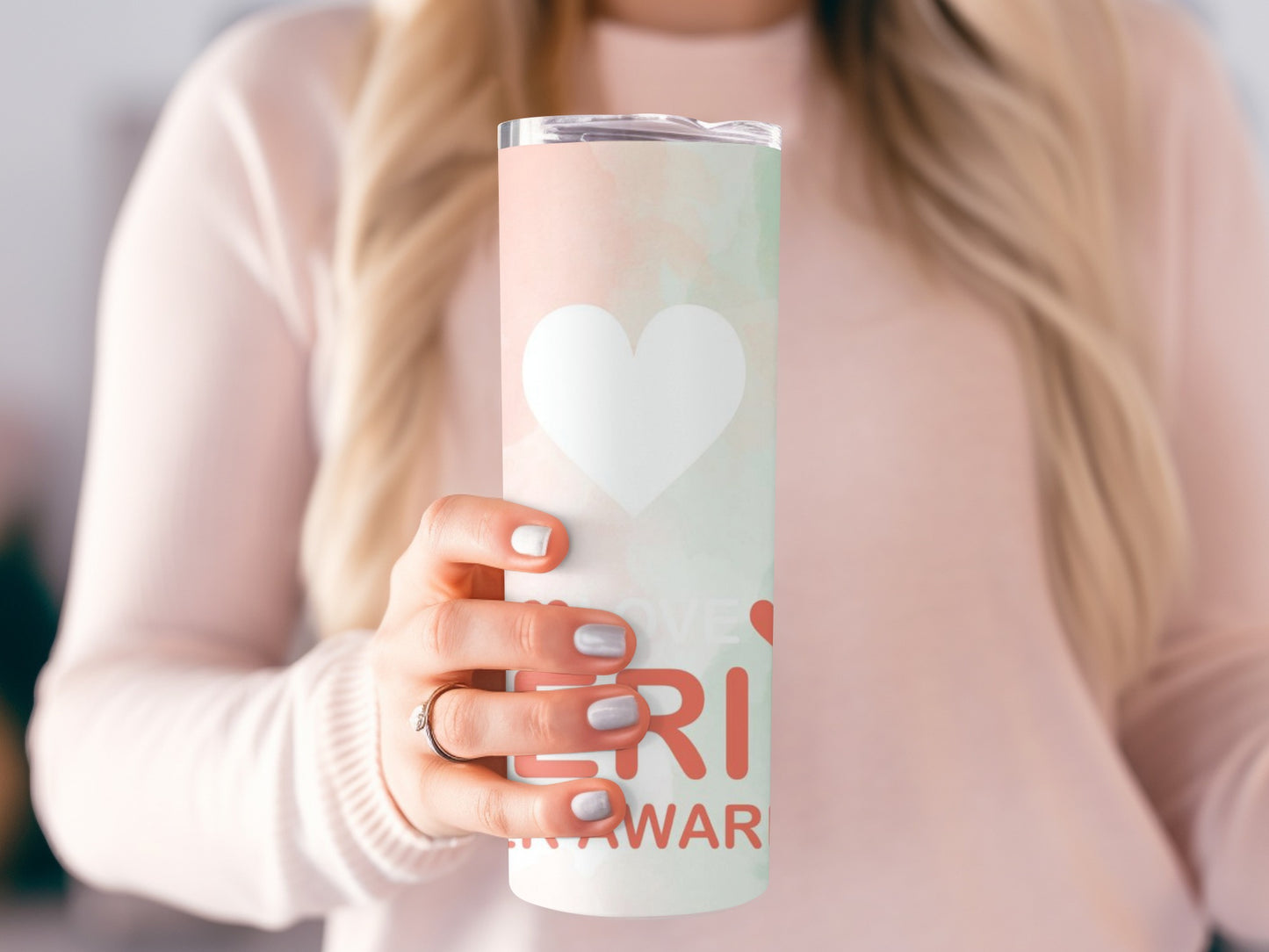 Heart Love Design Insulated Tumbler Cup for Beverages