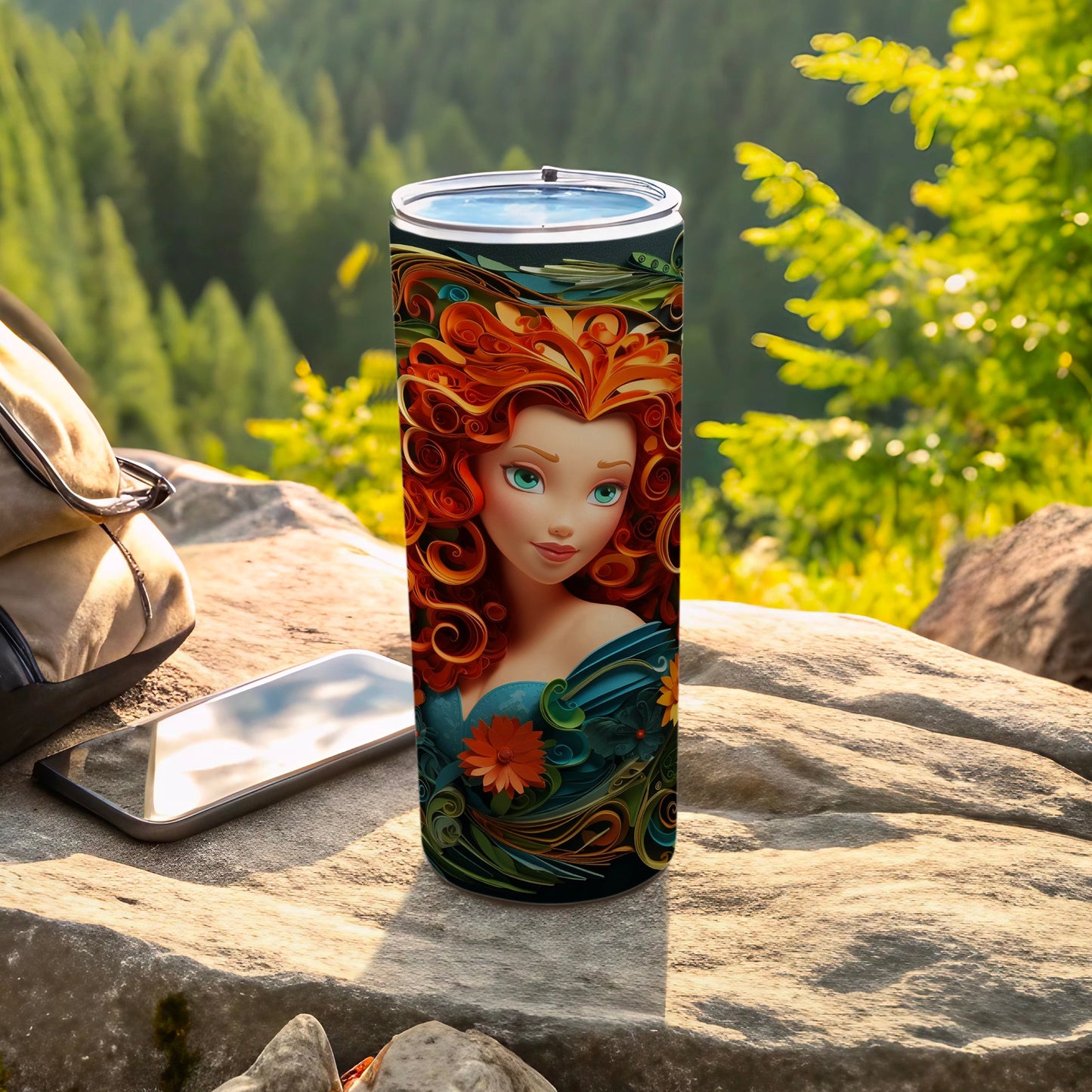 Vibrant Redhead Character Design With Intricate Details Tumbler