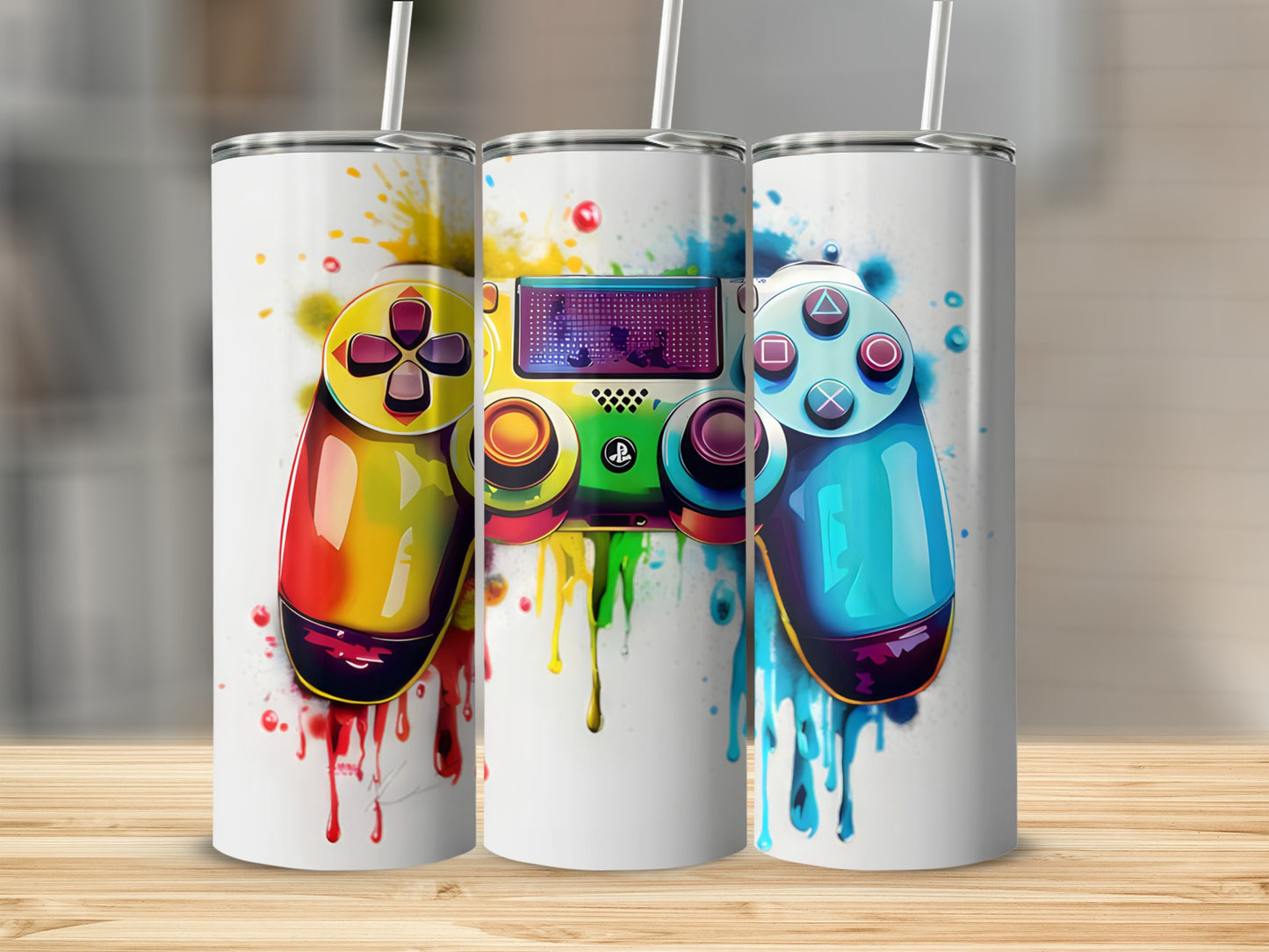 Colorful Gaming Controller Design Tumbler Product