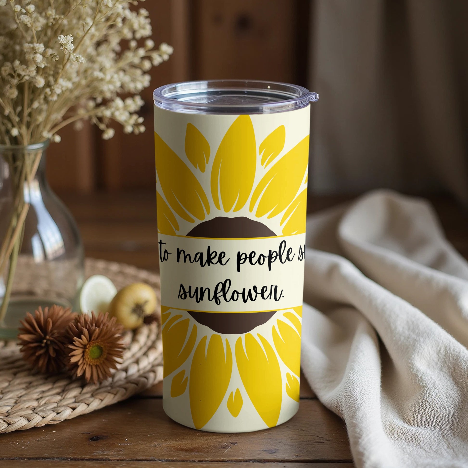 Sunflower Design To Make People Smile Tumbler