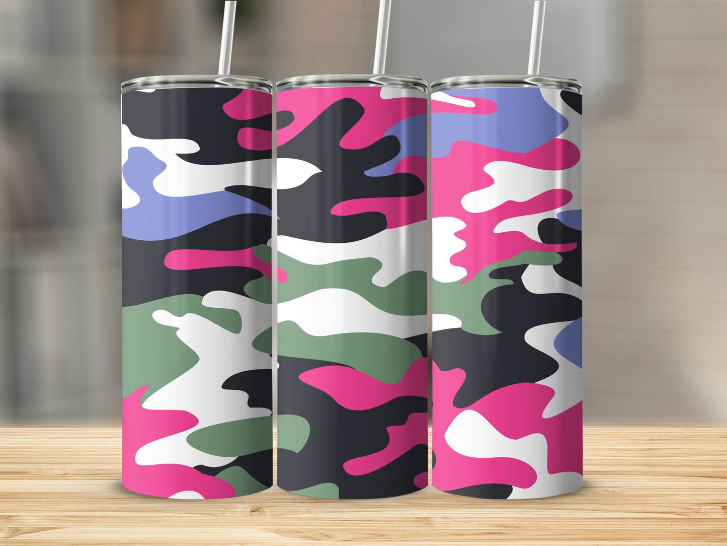 Colorful Camouflage Pattern Tumbler Cup Product