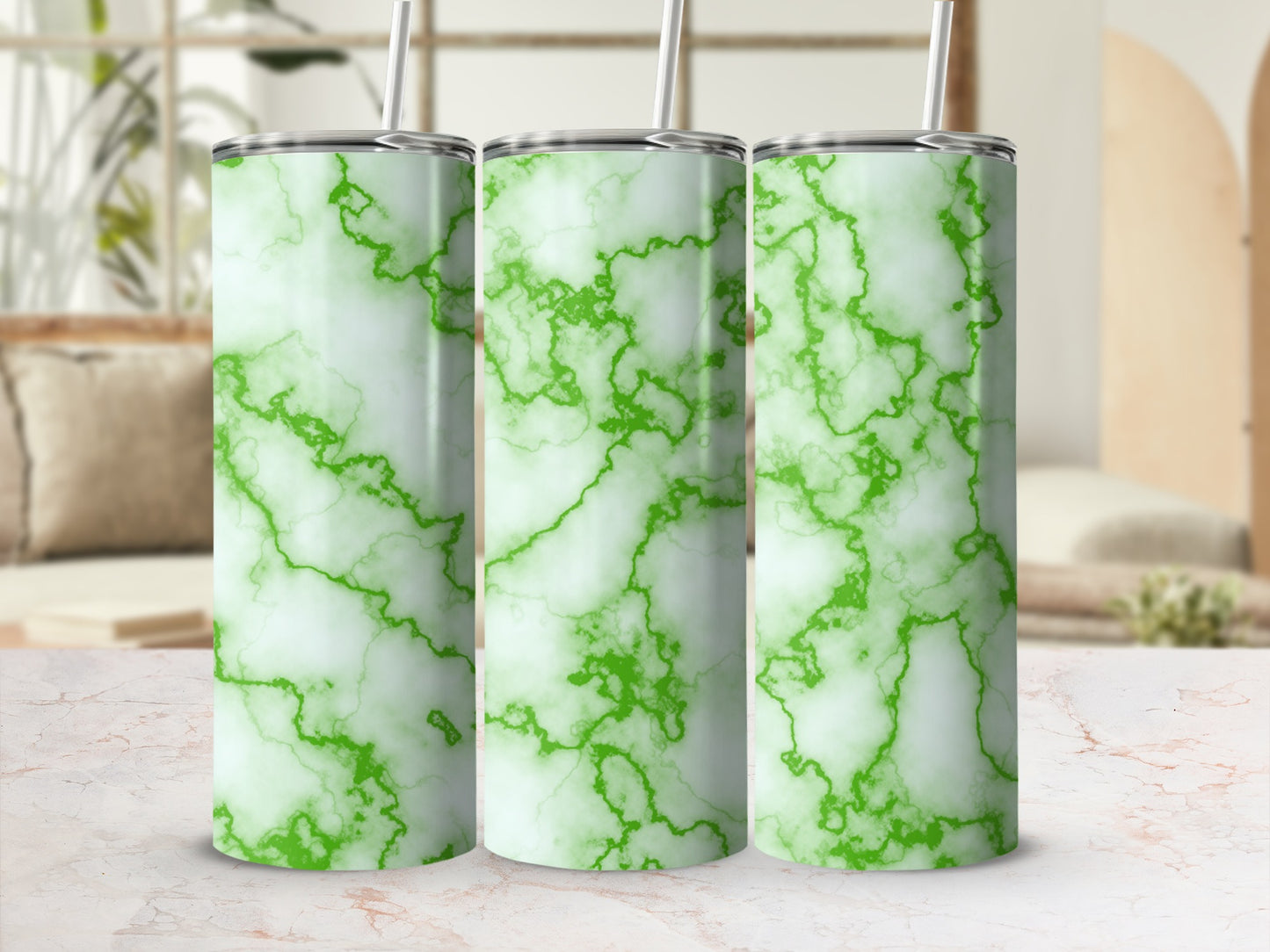 Vibrant Green Marble Pattern Design Tumbler product type