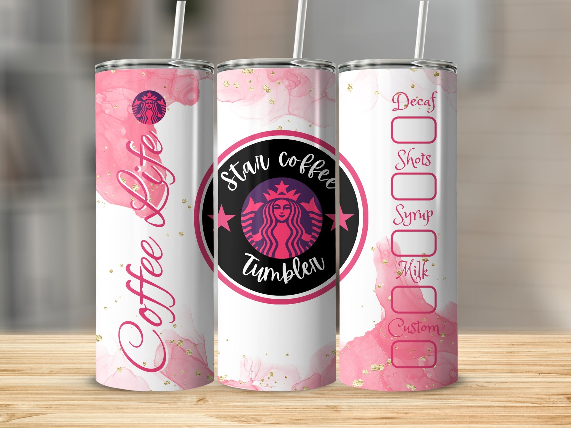 Star Coffee Life Customization Tumbler Cup Product
