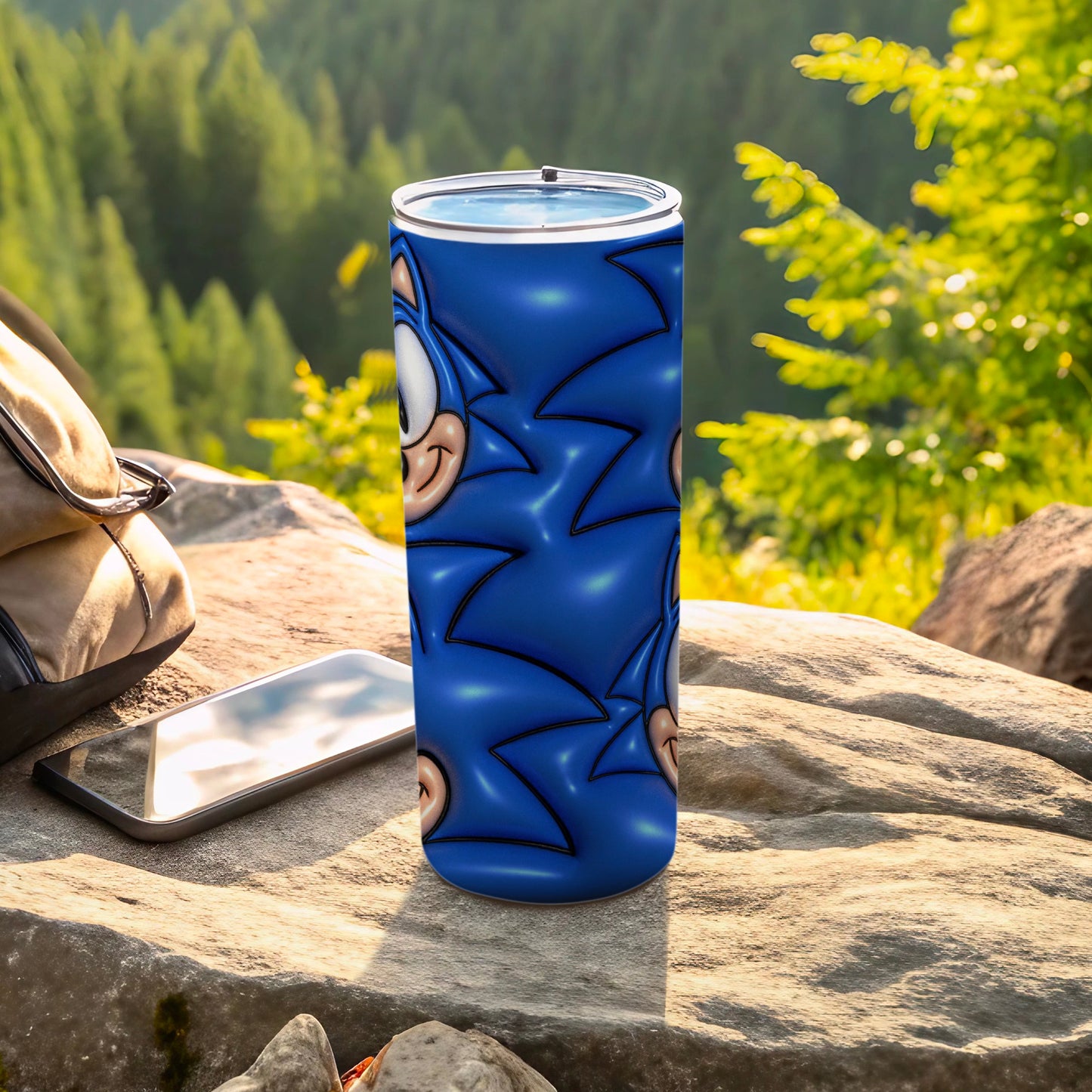 Blue Sonic the Hedgehog Travel Tumbler Cup