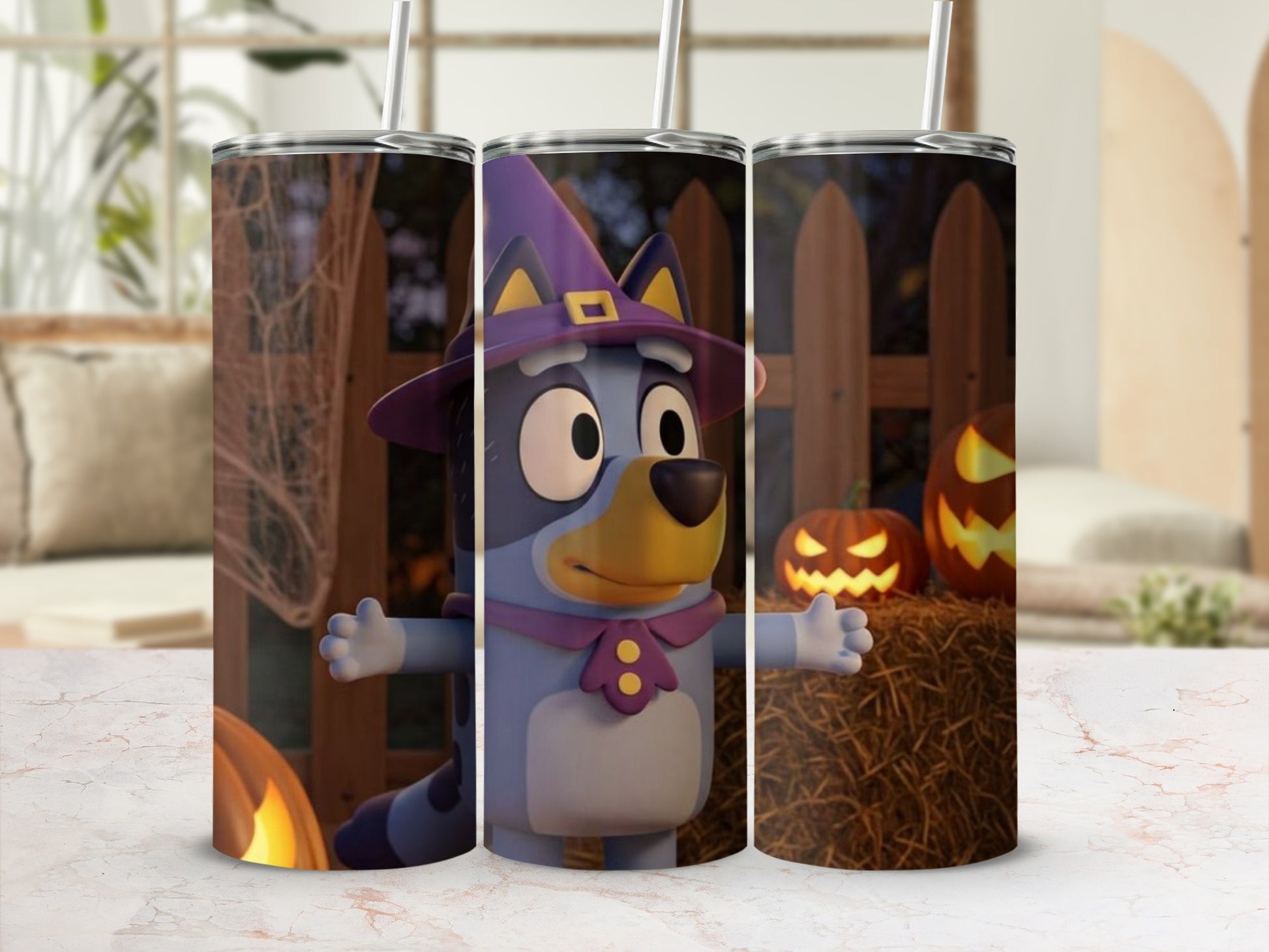 Bluey Witch Character Halloween Pumpkin Spooky Tumbler product type