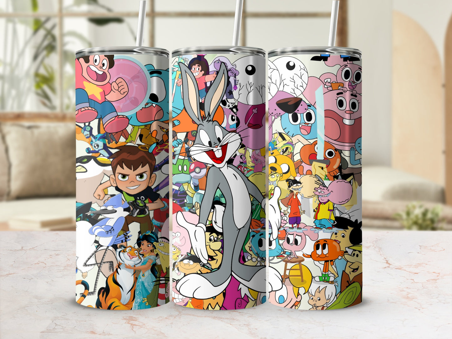 Cartoon Characters Themed Insulated Tumbler Cup