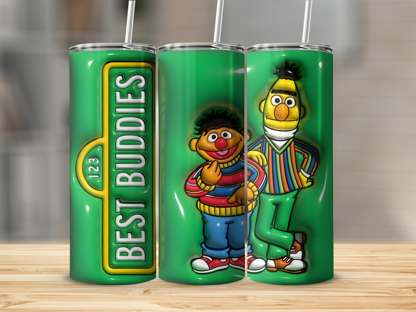 Best Buddies 123 Water Bottles with Straws