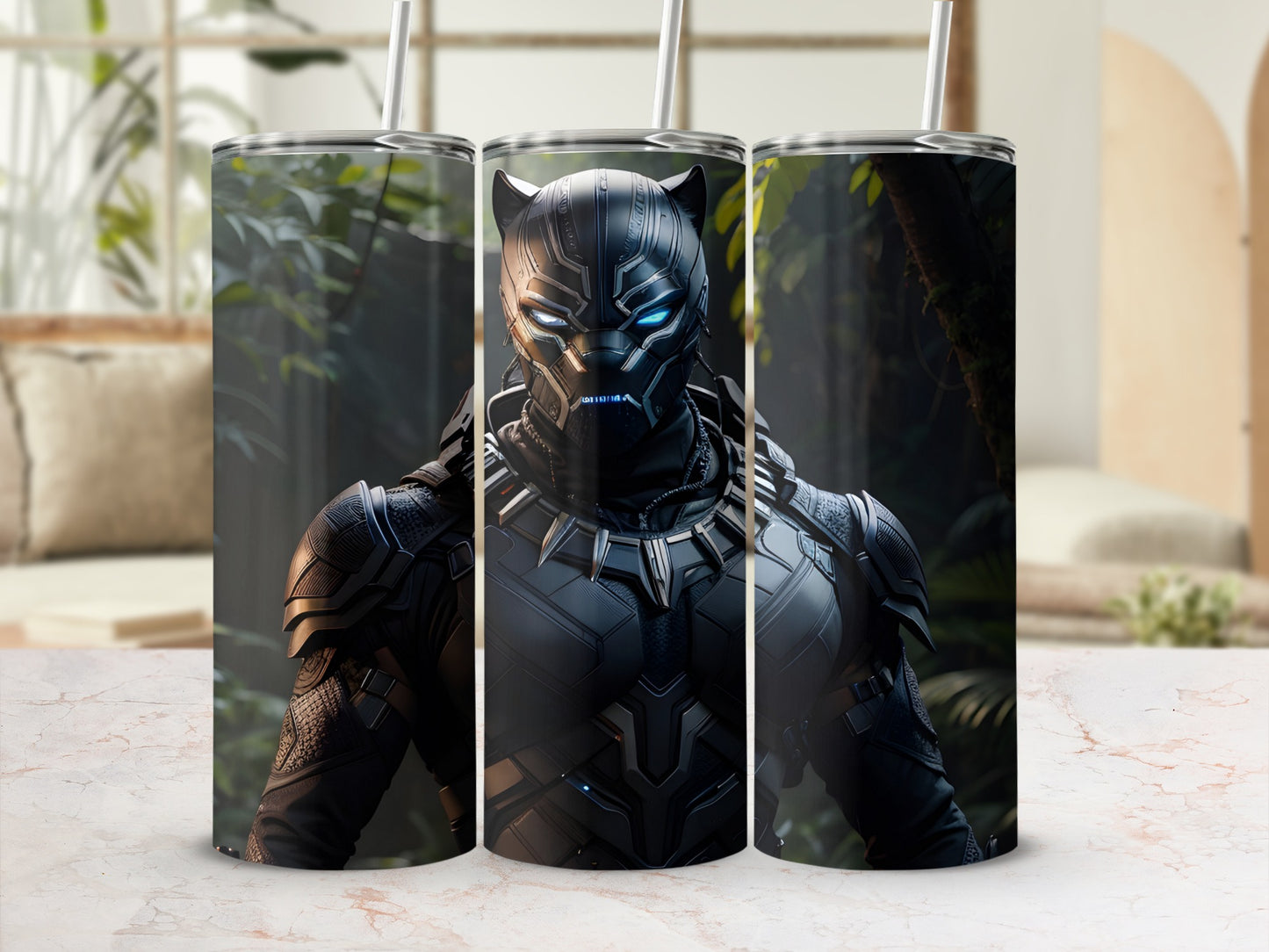 Black Panther superhero design tumbler product