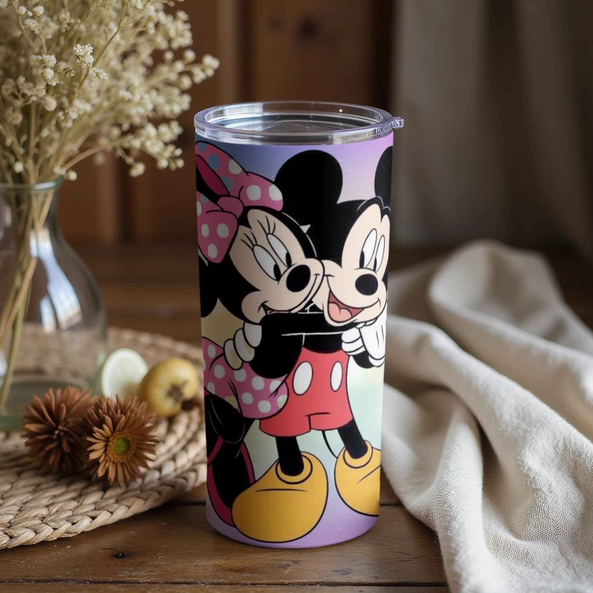 Cute Cartoon Couple Design Tumbler For Everyday Use