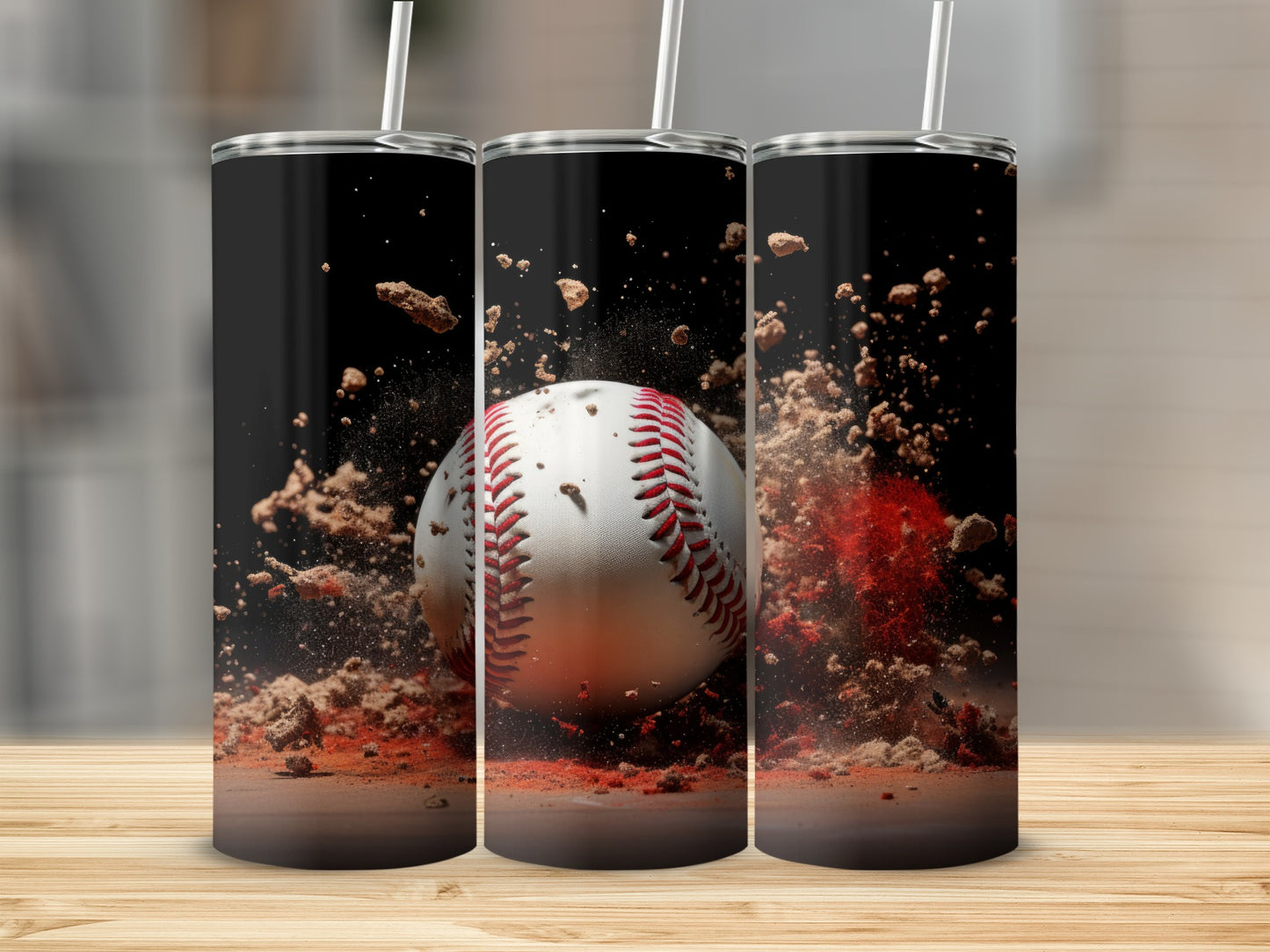 Dynamic Exploding Baseball Tumbler for Sports Fans