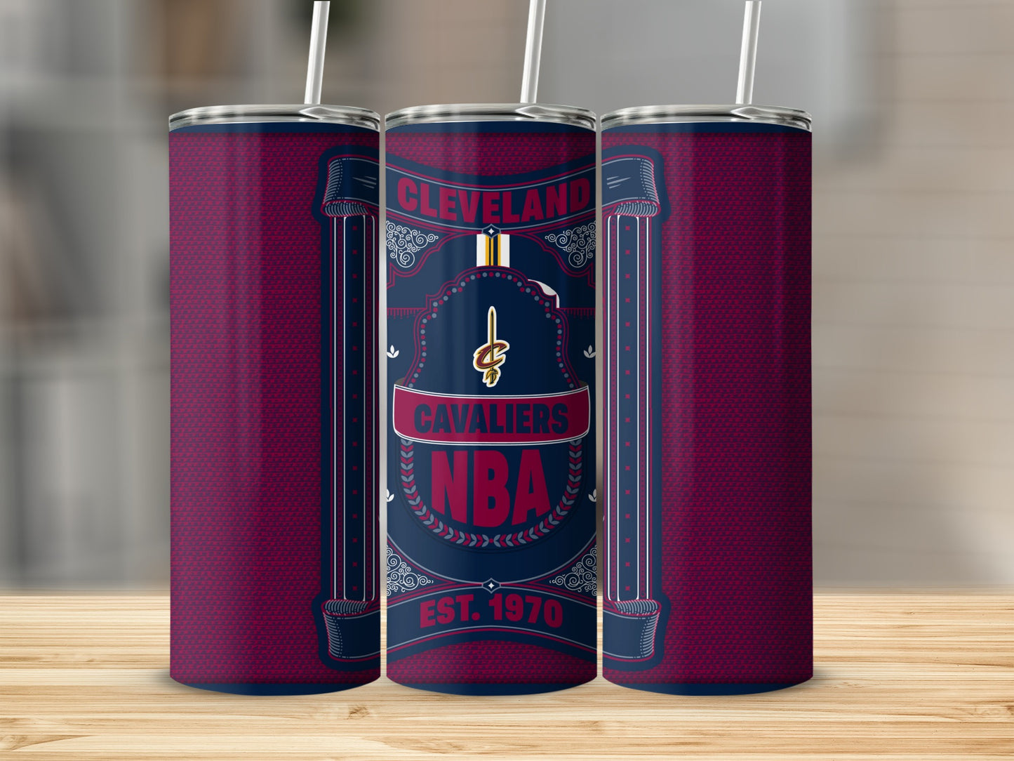 Cleveland Cavaliers Est 1970 NBA Design Artwork Tumbler