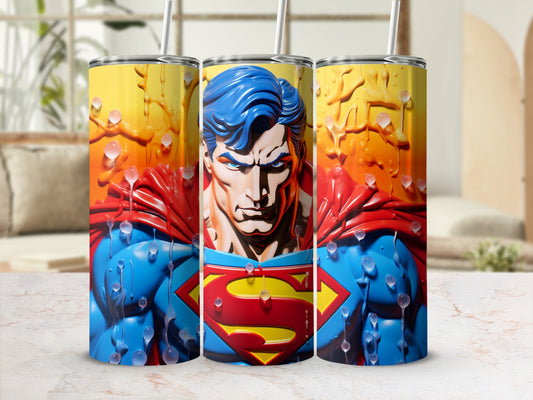 Vibrant Americana Superhero Insulated Tumbler