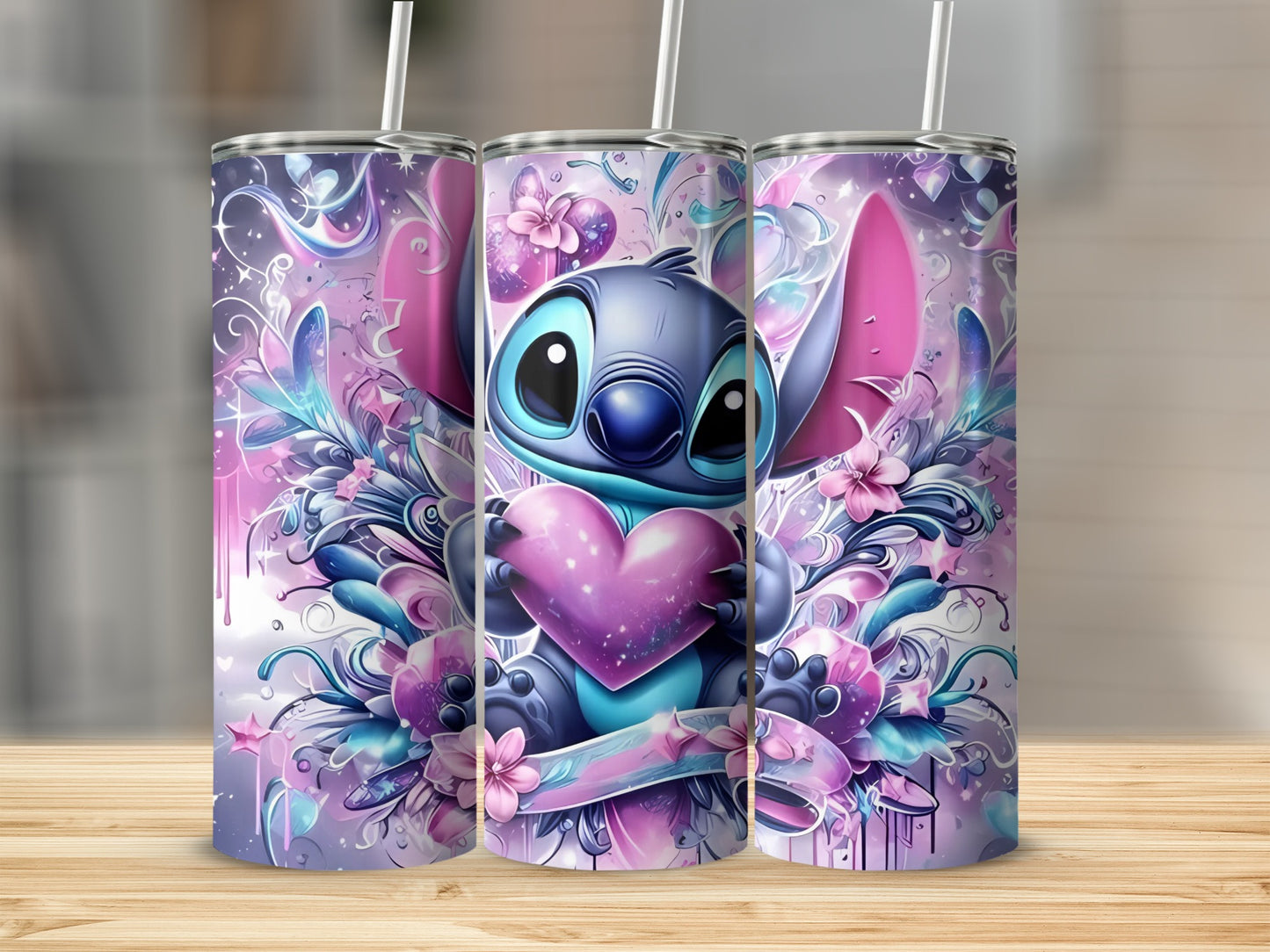 Cute Alien Holding Heart Personalized Tumbler Cup