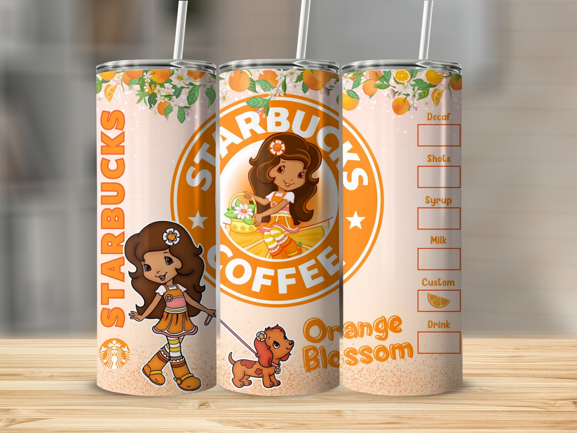 Starbucks Coffee Orange Blossom Cute Character Drink Product