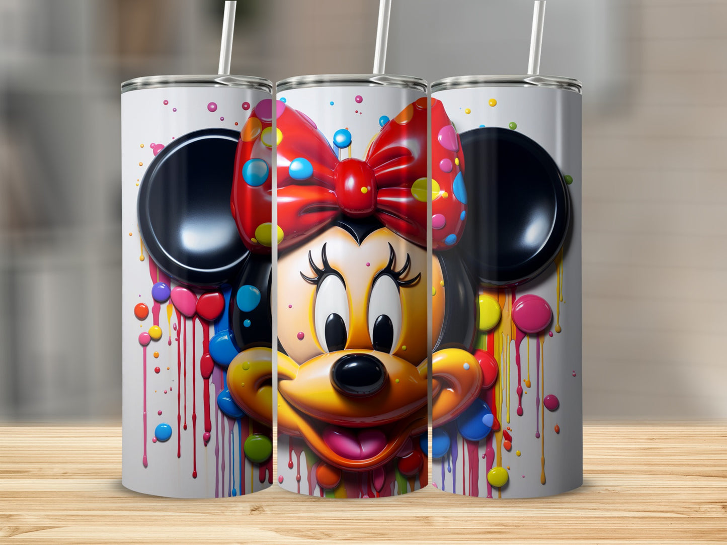 Colorful Cartoon Character Design Drink Tumbler