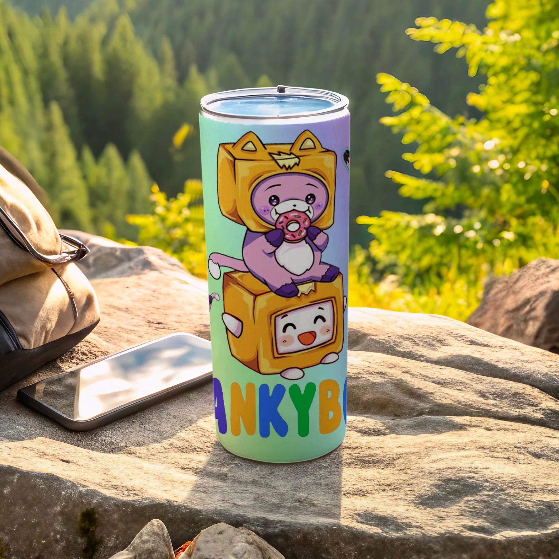 Colorful ANKYBOX Themed Insulated Travel Tumbler