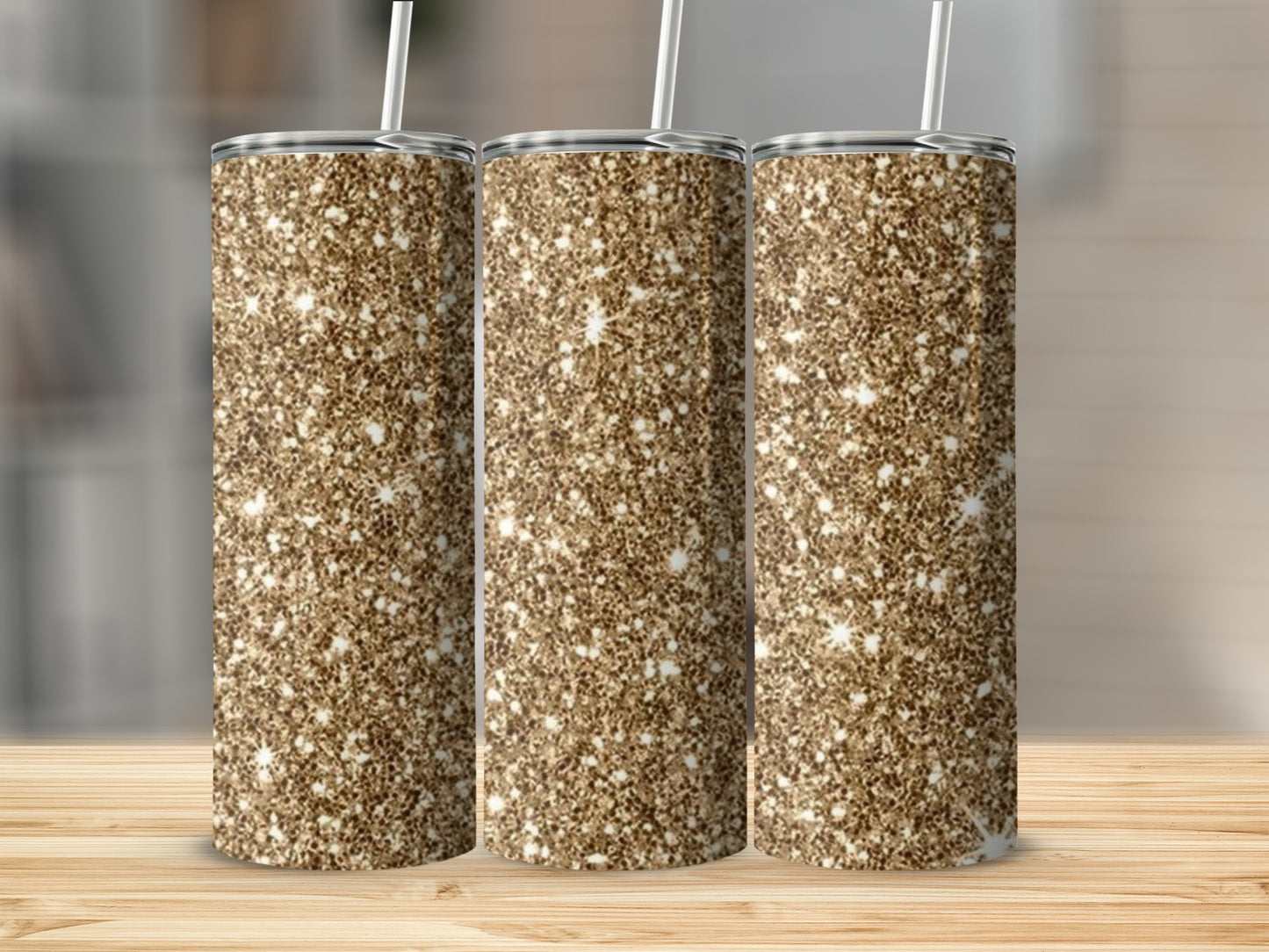 Glittering Sparkle Patterned Tumbler Drinkware