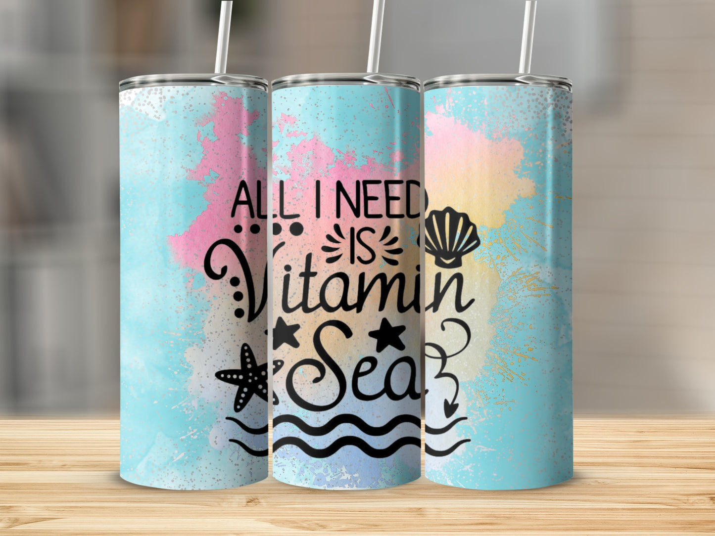 All I Need Is Vitamin Sea Tumbler Custom Gift Cup