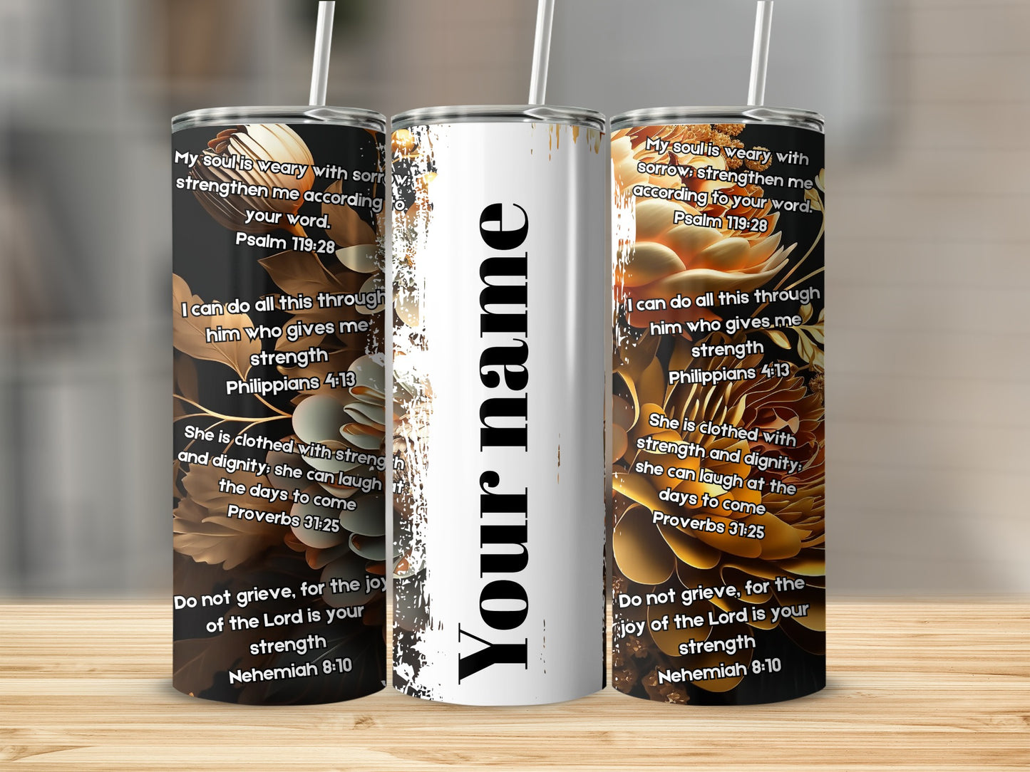 Inspirational Quotes Customizable Tumbler Flask Cup