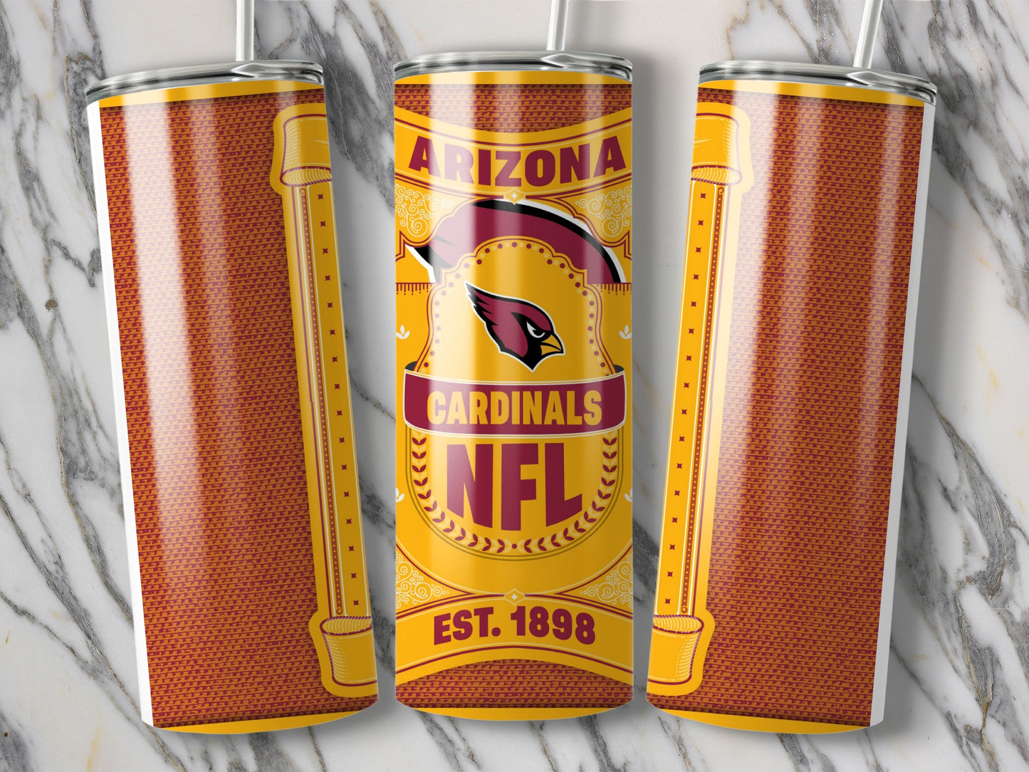 Arizona Cardinals NFL Established 1898 Design Tumbler