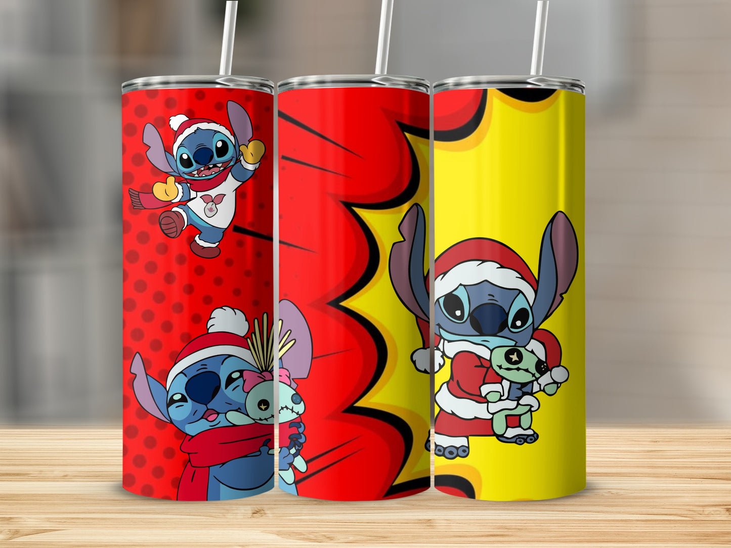 Christmas Stitch Themed Tumblers Fun Holiday Gift