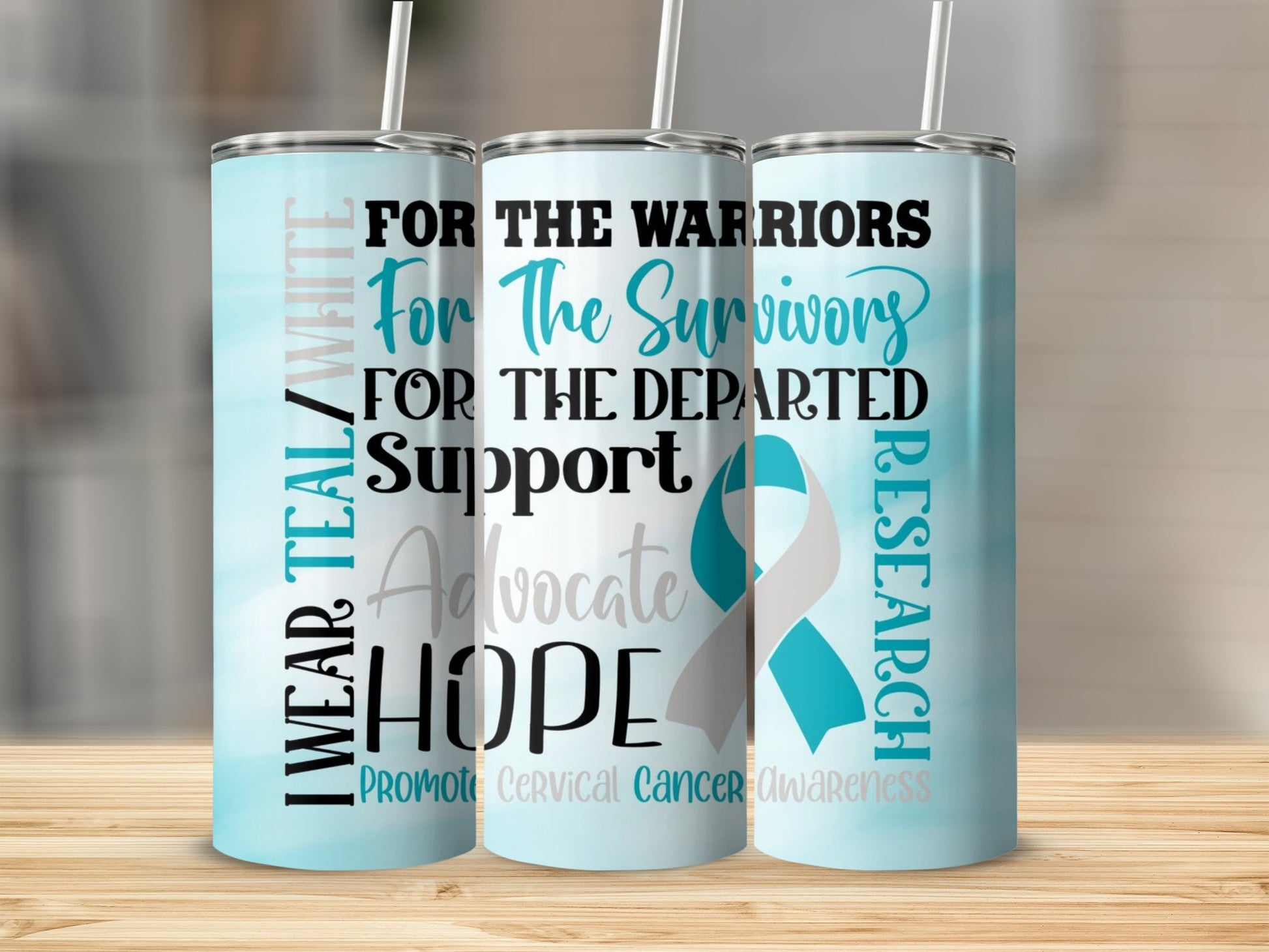 Cervical Cancer Awareness Advocate Support Tumbler